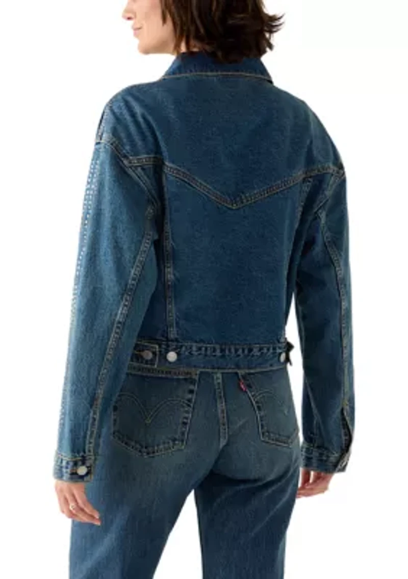 Shrunken '90s Bling Solargenic Trucker Jacket
