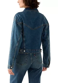Shrunken '90s Bling Solargenic Trucker Jacket
