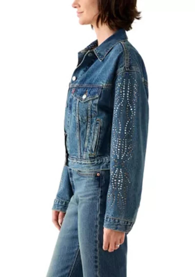 Shrunken '90s Bling Solargenic Trucker Jacket
