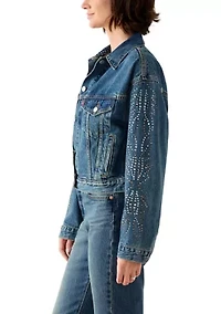 Shrunken '90s Bling Solargenic Trucker Jacket