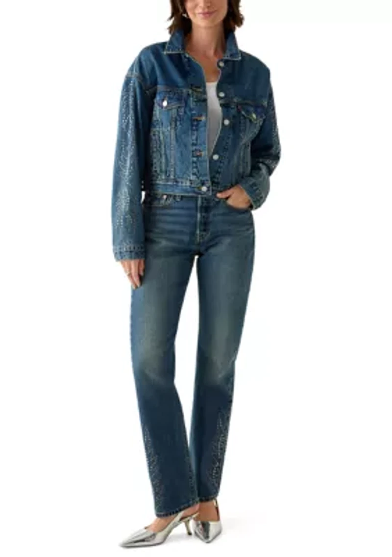 Shrunken '90s Bling Solargenic Trucker Jacket