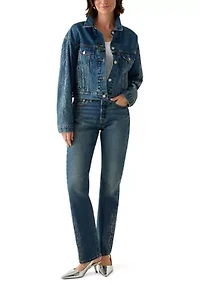 Shrunken '90s Bling Solargenic Trucker Jacket
