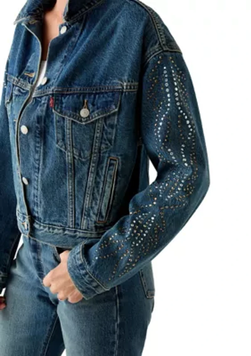 Shrunken '90s Bling Solargenic Trucker Jacket