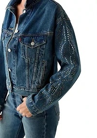 Shrunken '90s Bling Solargenic Trucker Jacket