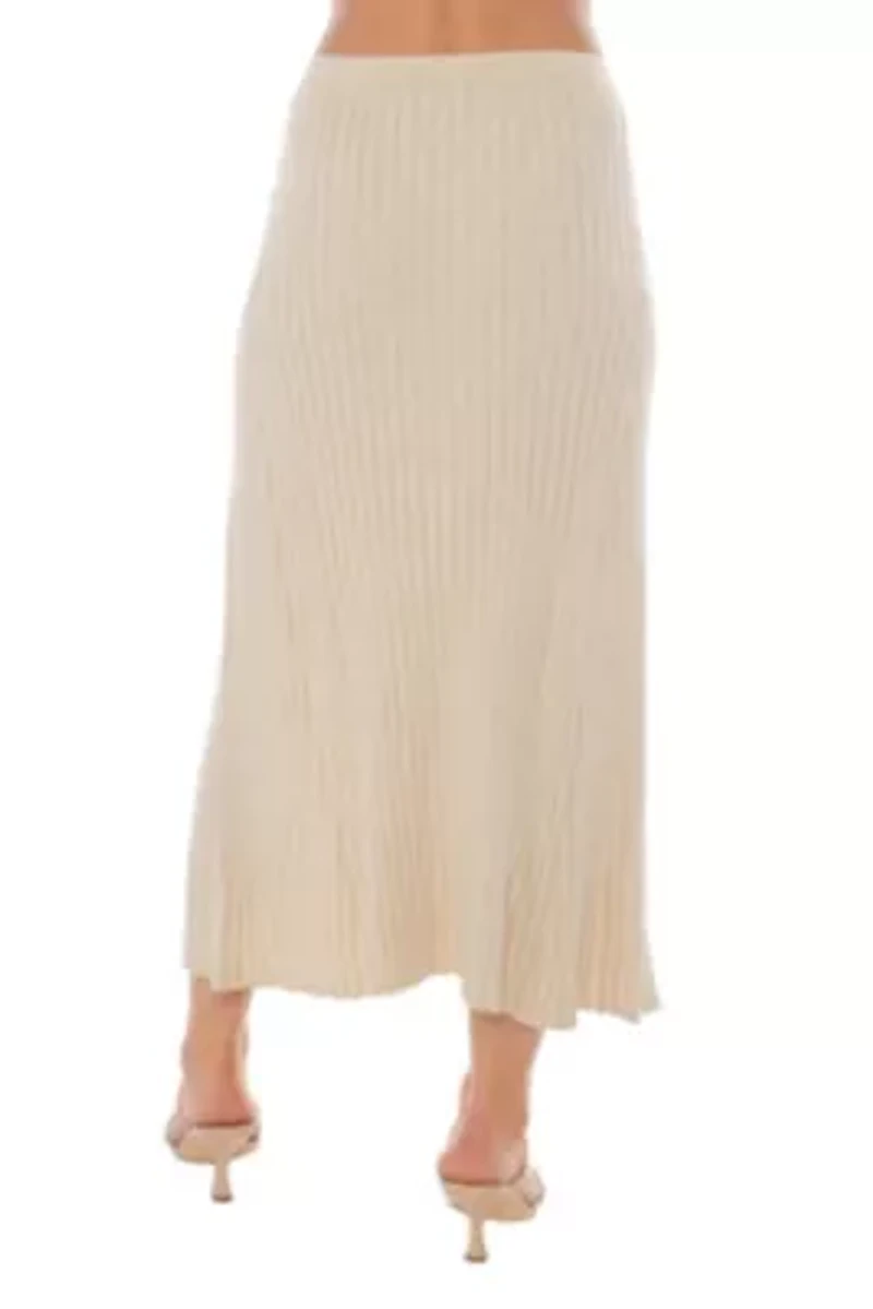 MIDI RIB SWEATER SKIRT