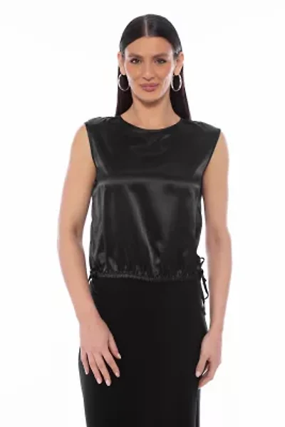 Elastic Hem Sides Ties Top