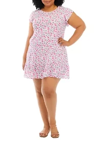 Plus Short Sleeve Tiered Dress