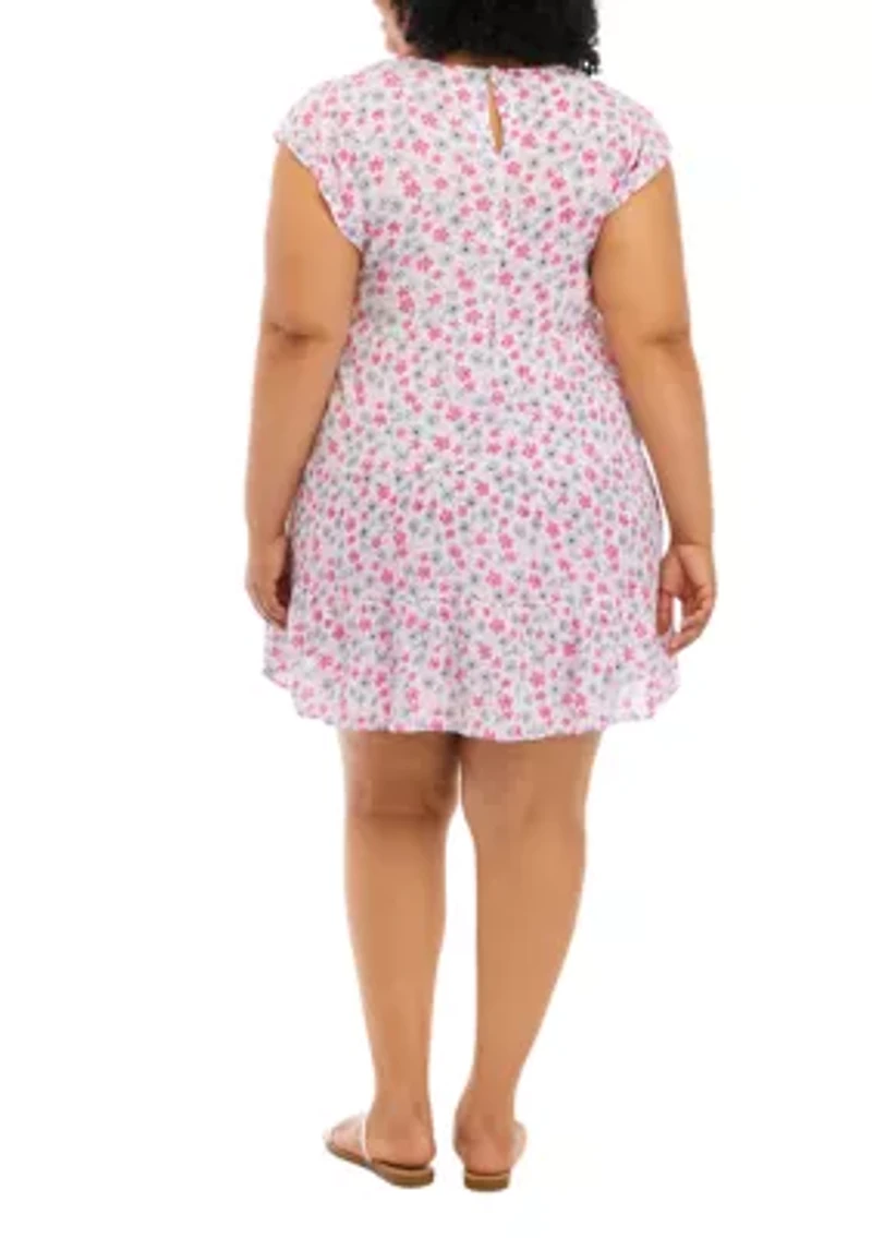 Plus Short Sleeve Tiered Dress