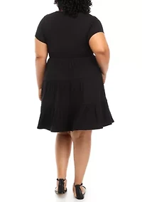 Plus Yummy Ribbed Babydoll Dress