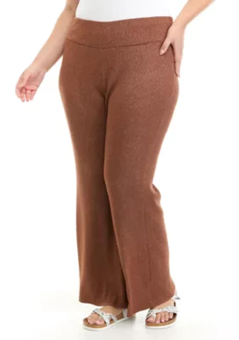 Plus Hacci Rib Flare Pants