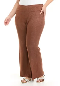 Plus Hacci Rib Flare Pants