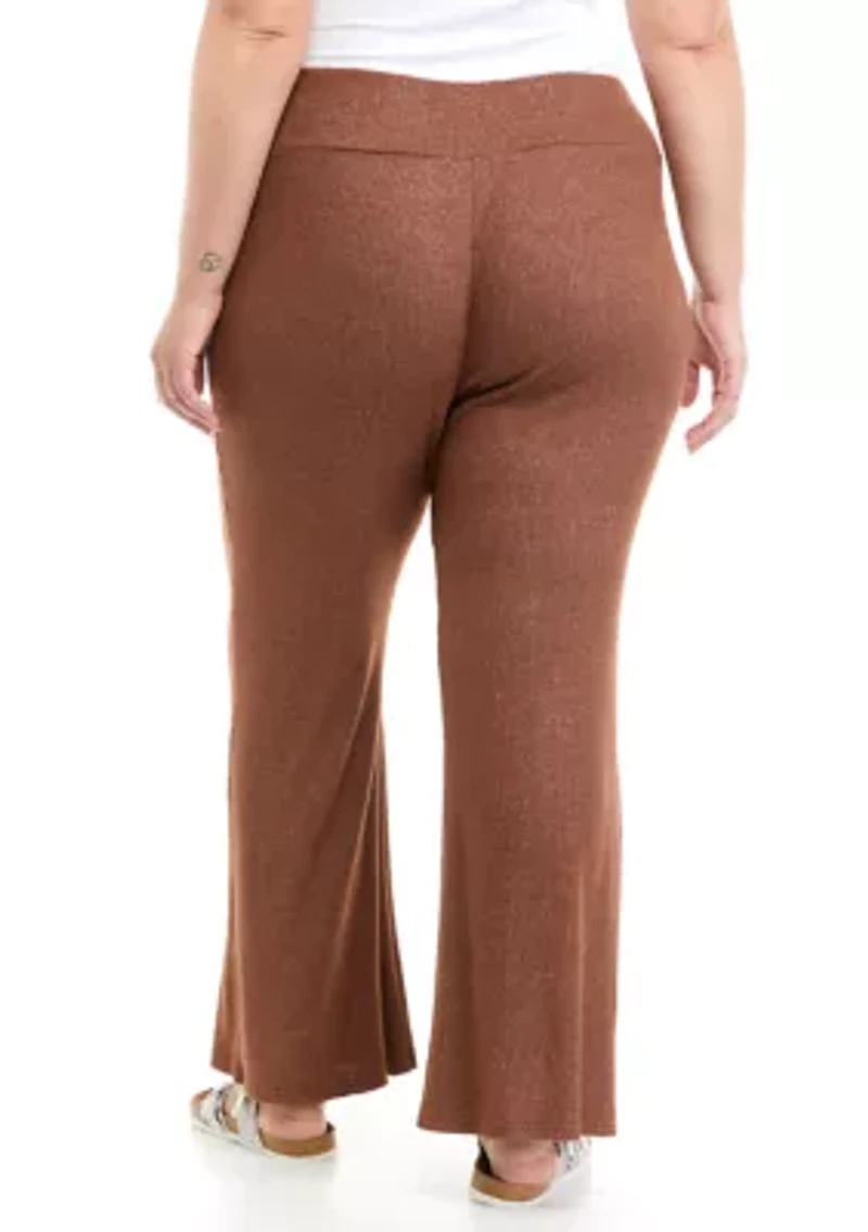 Plus Hacci Rib Flare Pants