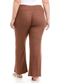 Plus Hacci Rib Flare Pants
