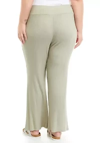 Plus Hacci Rib Flare Pants