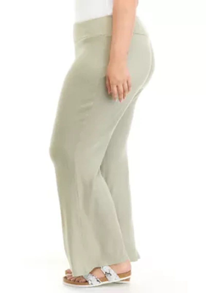 Plus Hacci Rib Flare Pants