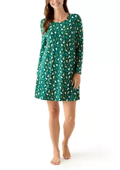 Women's Long Sleeve Print Dress