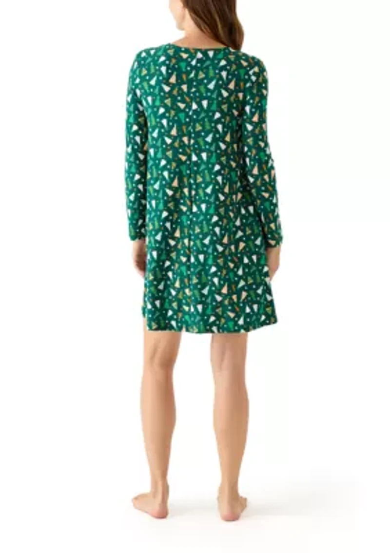 Women's Long Sleeve Print Dress