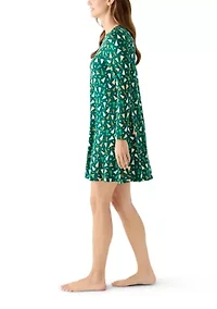 Women's Long Sleeve Print Dress