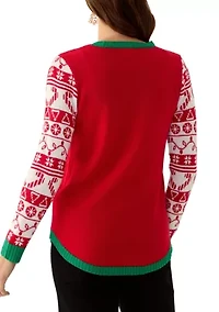 Women's Santa Claws Cat Sweater