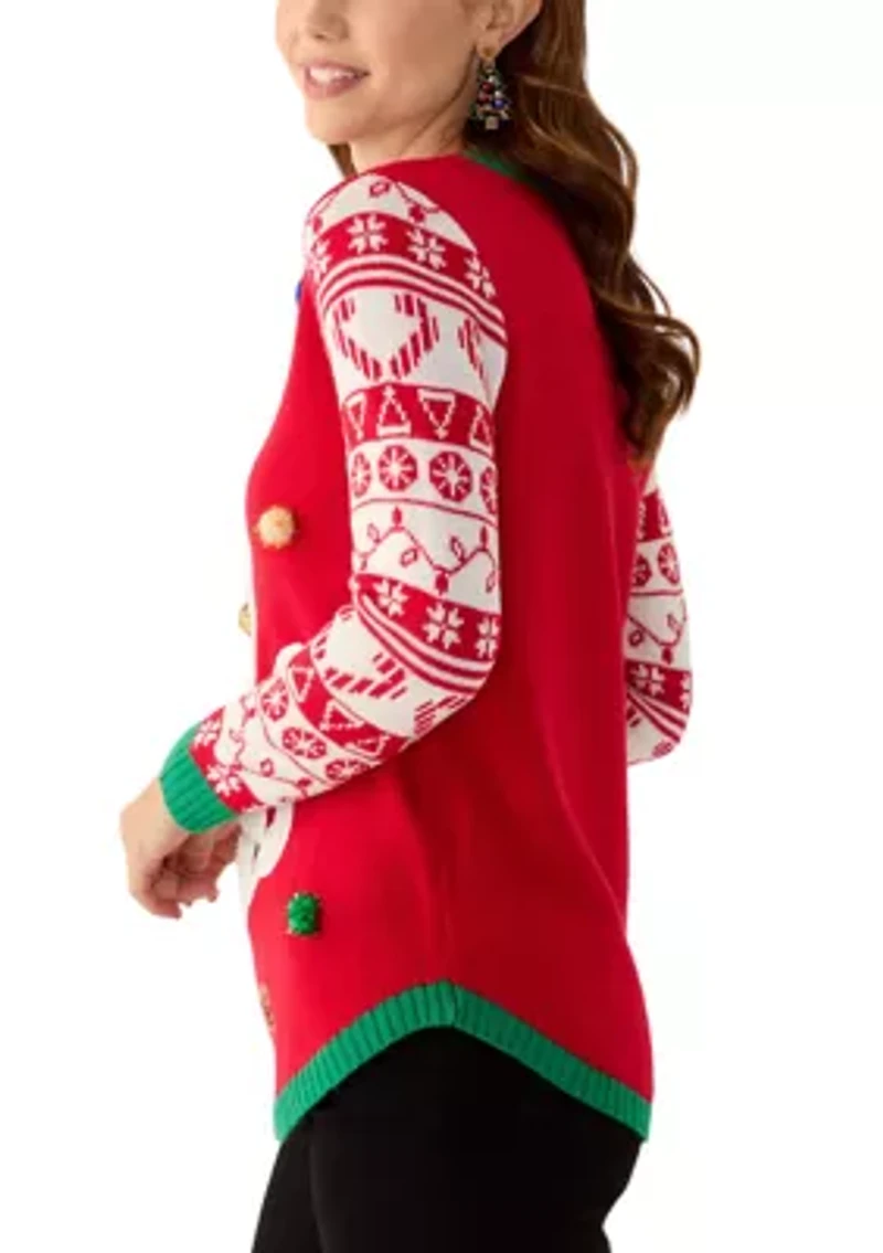Women's Santa Claws Cat Sweater