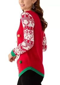 Women's Santa Claws Cat Sweater