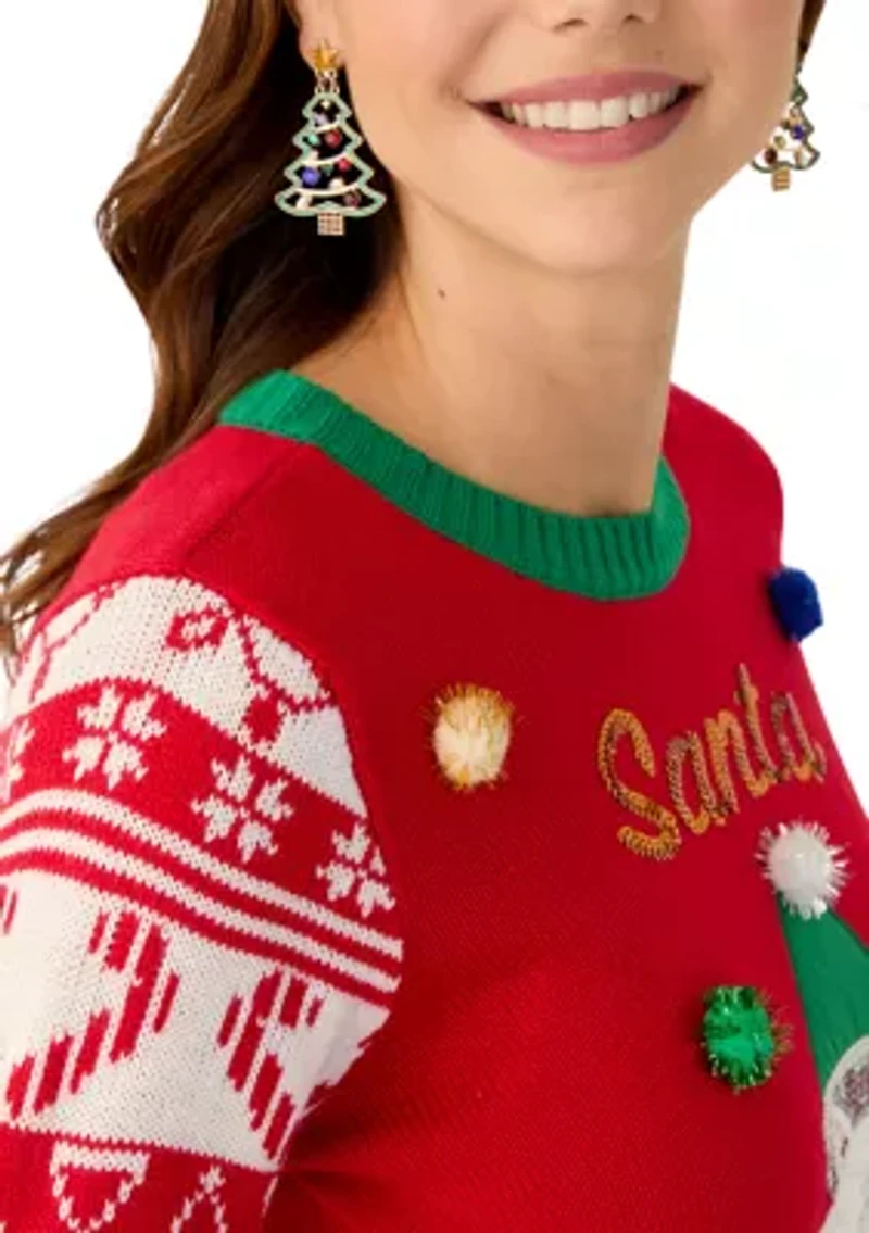Women's Santa Claws Cat Sweater