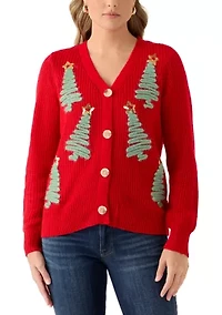 Women's Tinsel Tree Cardigan