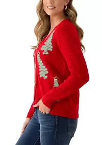 Women's Tinsel Tree Cardigan