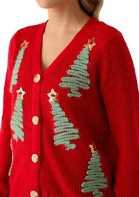 Women's Tinsel Tree Cardigan