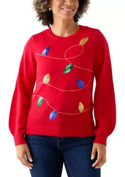 Women's Christmas Lights Sweater
