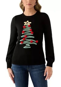 Women's Pom Christmas Tree Sweater
