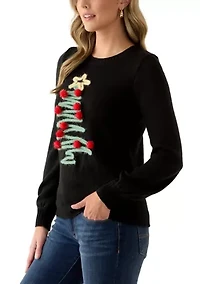 Women's Pom Christmas Tree Sweater