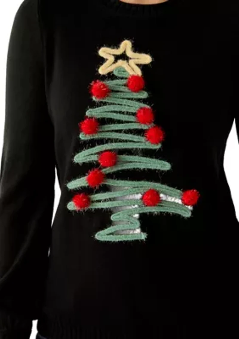 Women's Pom Christmas Tree Sweater