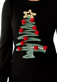 Women's Pom Christmas Tree Sweater
