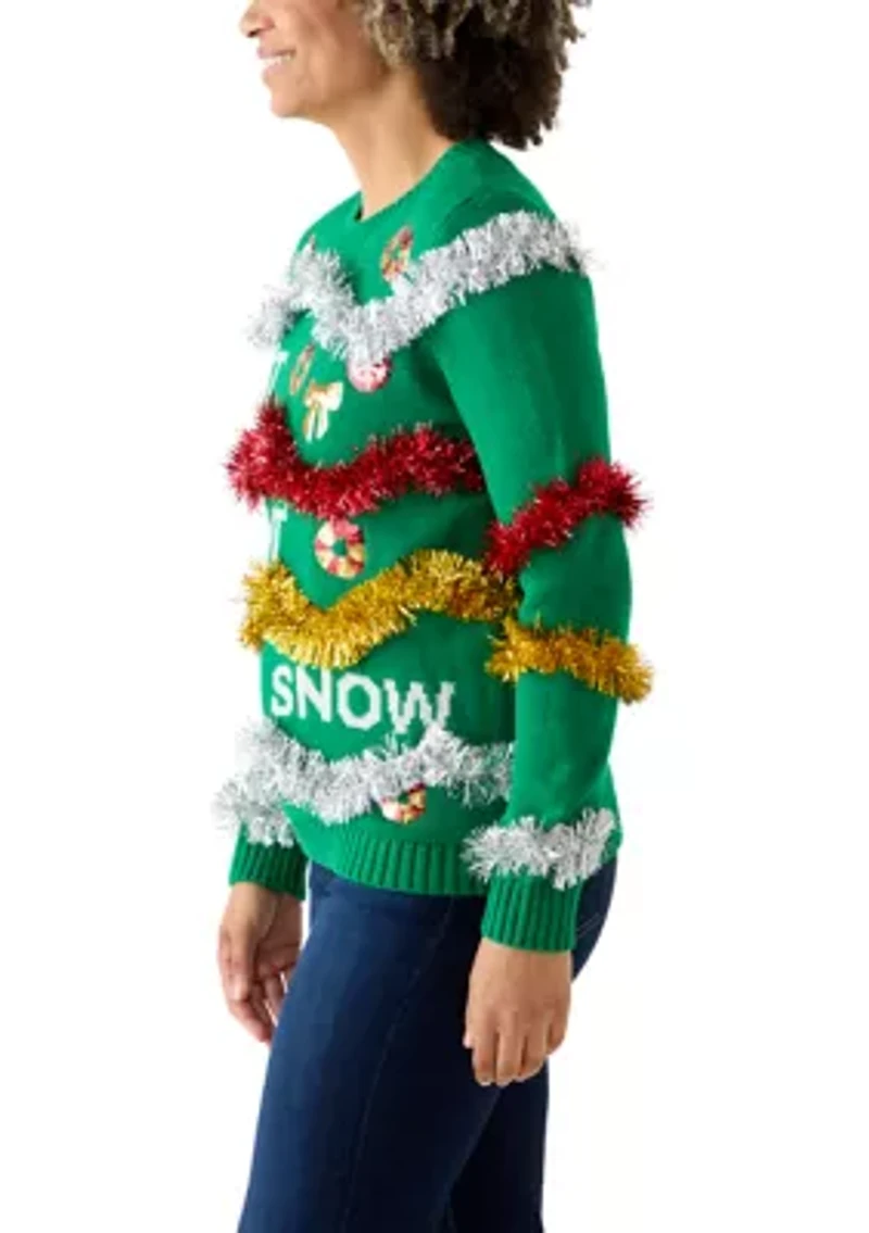 Women's Let It Snow Garland Sweater