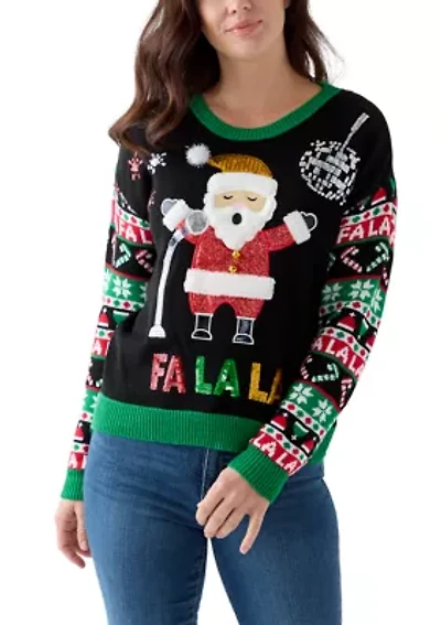 Women's Singing Disco Santa Sweater