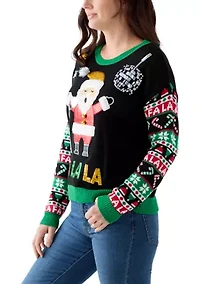 Women's Singing Disco Santa Sweater