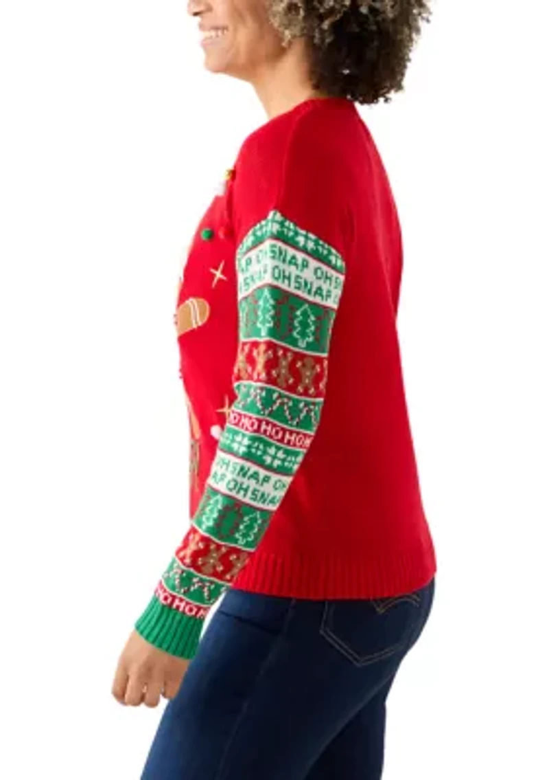 Oh Snap Gingerbread Sweater