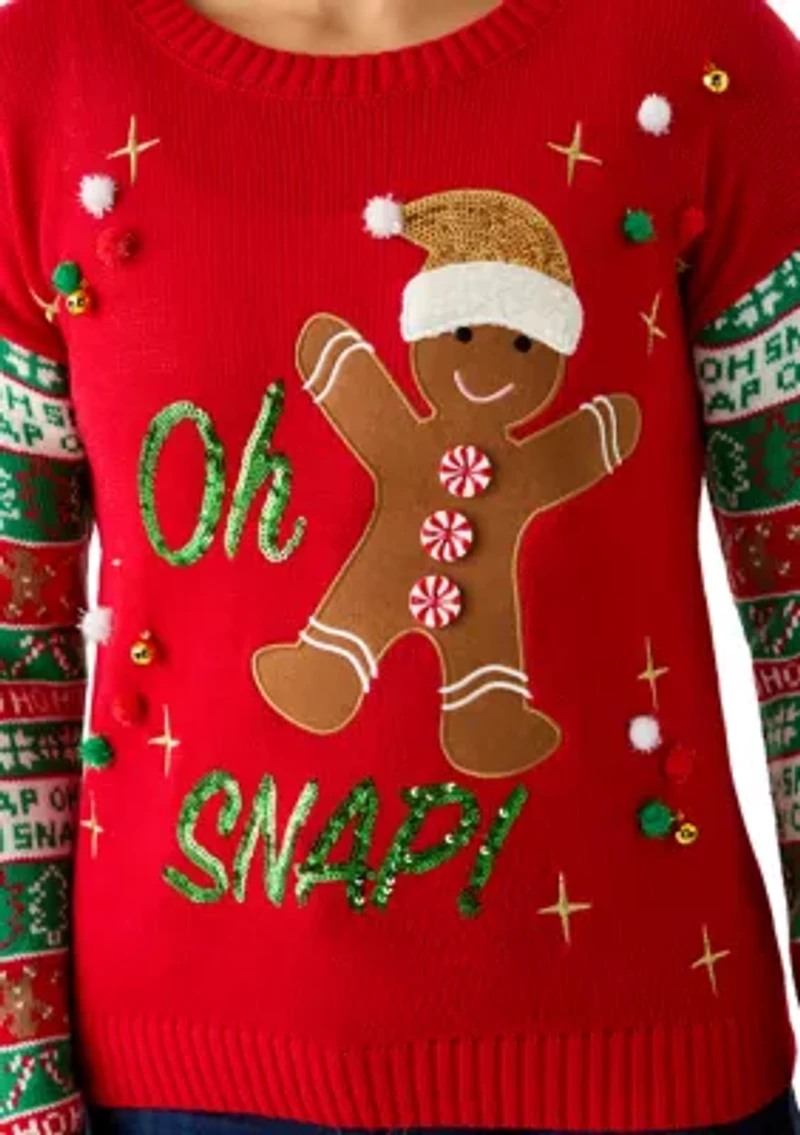 Oh Snap Gingerbread Sweater