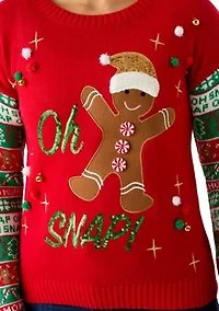 Oh Snap Gingerbread Sweater