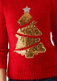 Women's Foil Christmas Tree Sweater