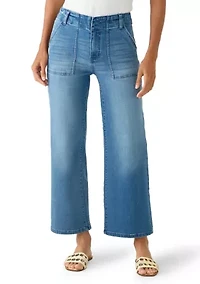Women's Wide Leg Cropped Pants