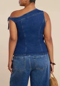 Asym Denim Top (Plus Size)