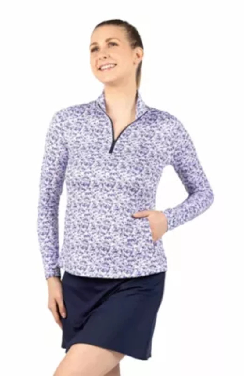 Ditzy Floral Printed Quarter Zip