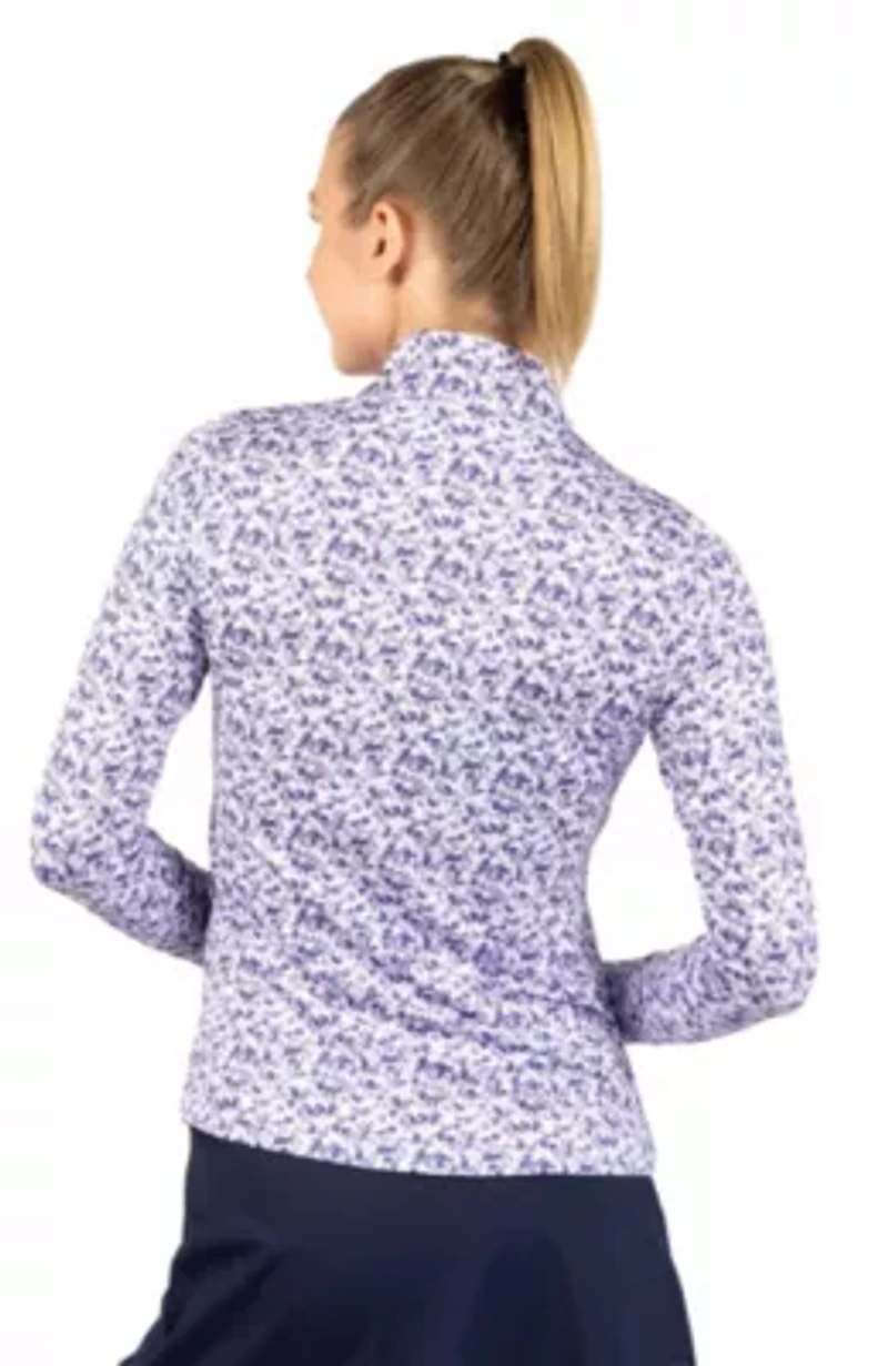 Ditzy Floral Printed Quarter Zip