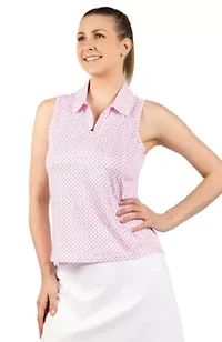 Byrds Sleeveless Quarter Zip Polo