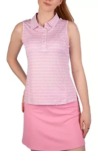 Martini Glasses Printed Sleeveless Polo