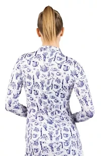 Toile Printed Quarter Zip