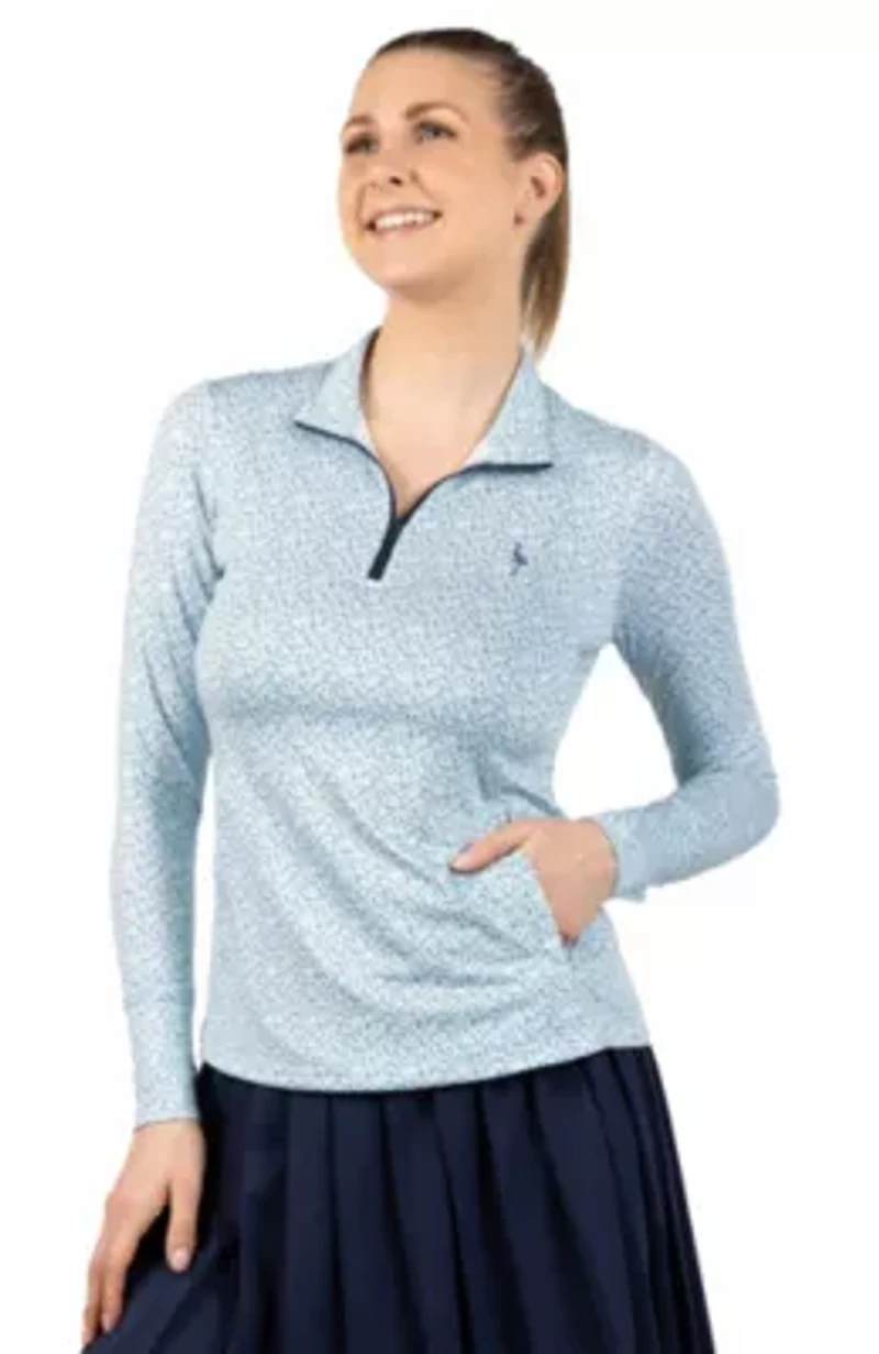 Ditsy Floral Printed Quarter Zip