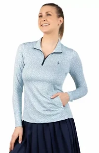 Ditsy Floral Printed Quarter Zip